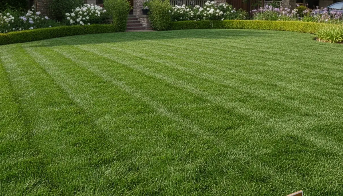 Lush green residential lawn in Pasadena CA showing professional lawn care and landscaping results