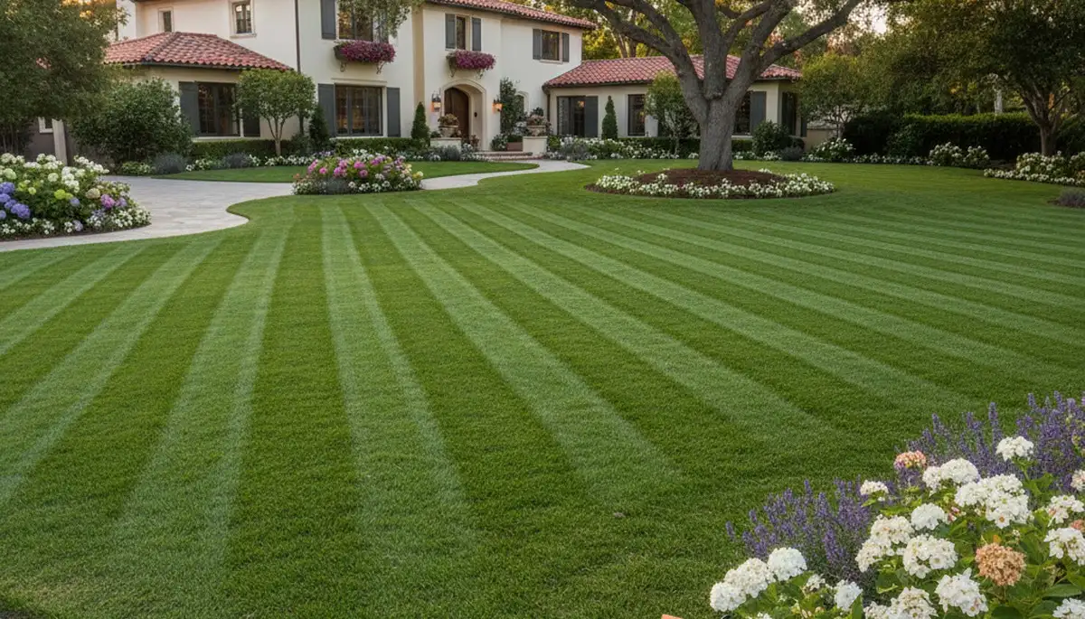 Professionally maintained Pasadena CA lawn with lush green grass and precise edging by Chop Chop Landscaping
